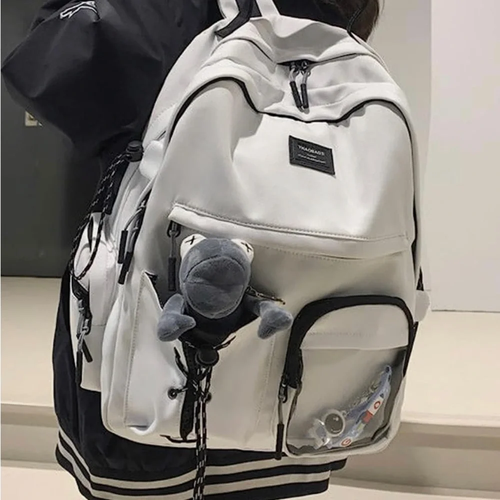 Kawaii Backpack for Teen Girls Boys Cute Bookbag Aesthetic Schoolbag - Picture 3 of 4